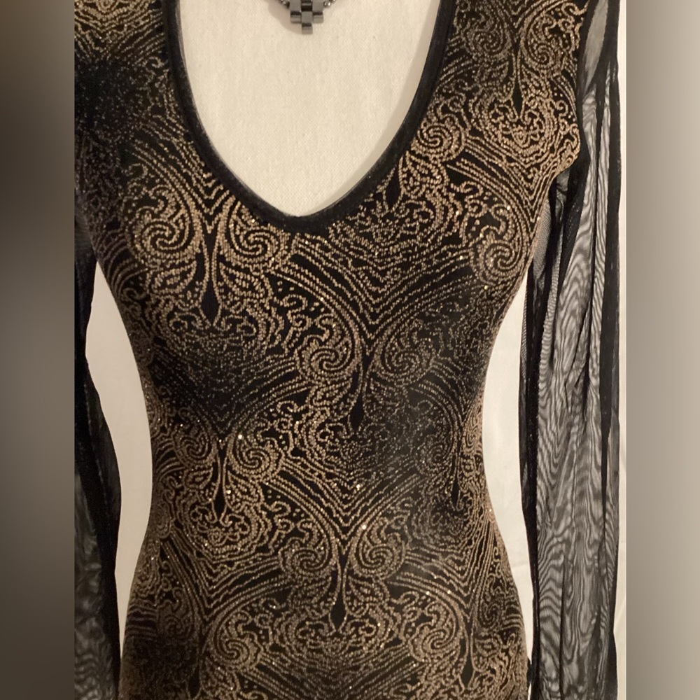 Mezzo shiny long sleeves top. S?